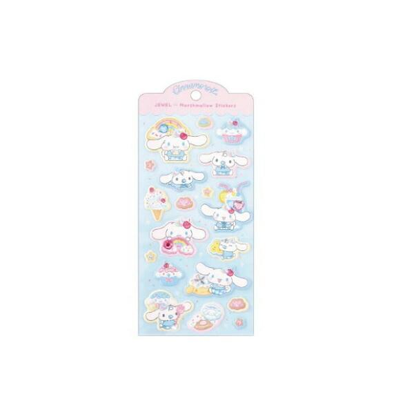 【在庫あり】サンリオキャラクターズ ジュエルマシュマロステッカーズ　ファンシースナック／シナモロール