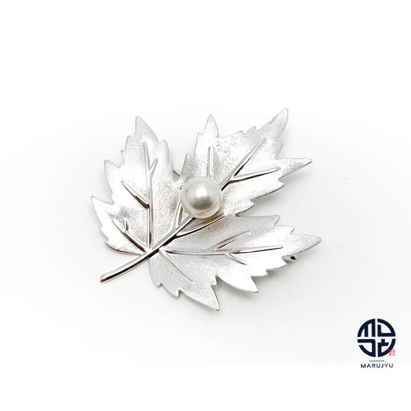 MIKIMOTO（ミキモト） SV シルバー アコヤパール 真珠 リーフ 葉っぱ