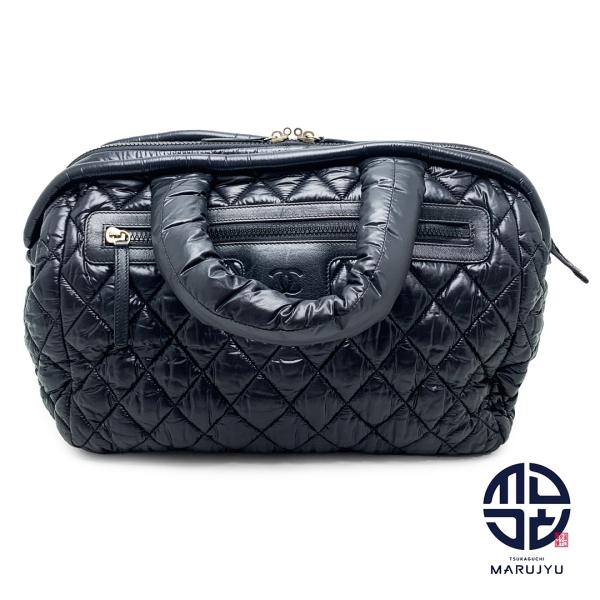 CHANEL シャネル 黒 ブラック コココクーン キルティング トートバッグ