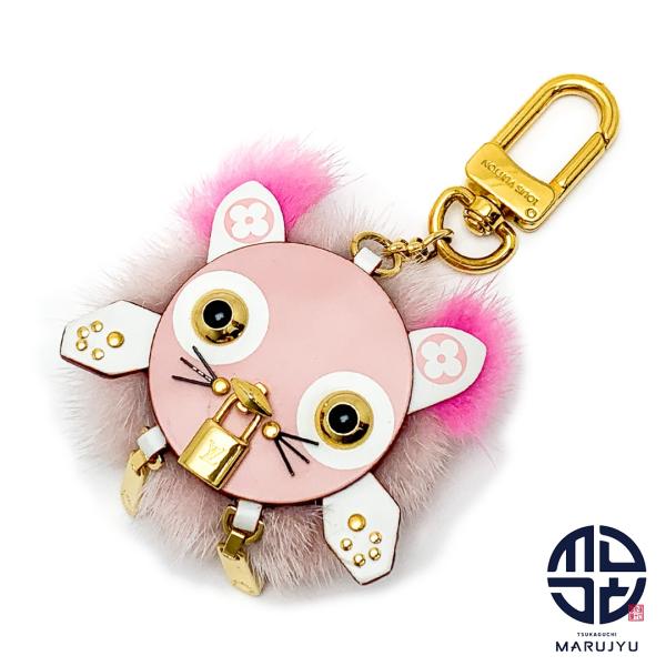 LOUIS VUITTON ルイヴィトン ビジューサック ワイルドファー M63093 猫