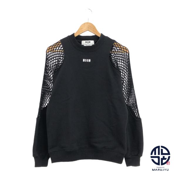 MSGM エムエスジーエム 3441MDM169 袖透かし編み スウェット  