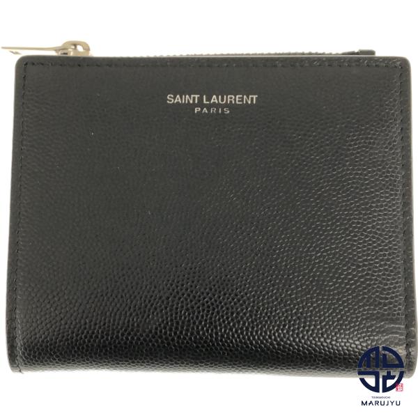 SAINT LAURENT サンローラン 黒 ブラック 二つ折り財布 575789 BTY0N
