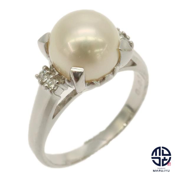 TASAKI タサキ 田崎 Pt900 プラチナ 真珠 アコヤパール1P ダイヤ0.03ct