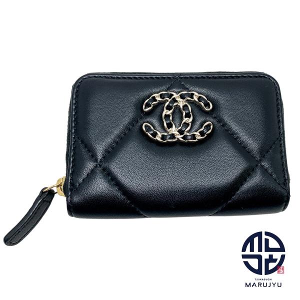 CHANEL シャネル ココマーク CCマーク 黒 ブラック シャネル19 ジップ