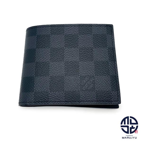 RFID・美品★ルイヴィトン　ダミエグラフィット　ポルトフォイユ・マルコNM LOUIS VUITTON ルイヴィトン ダミエグラフィット ポルトフォイユ