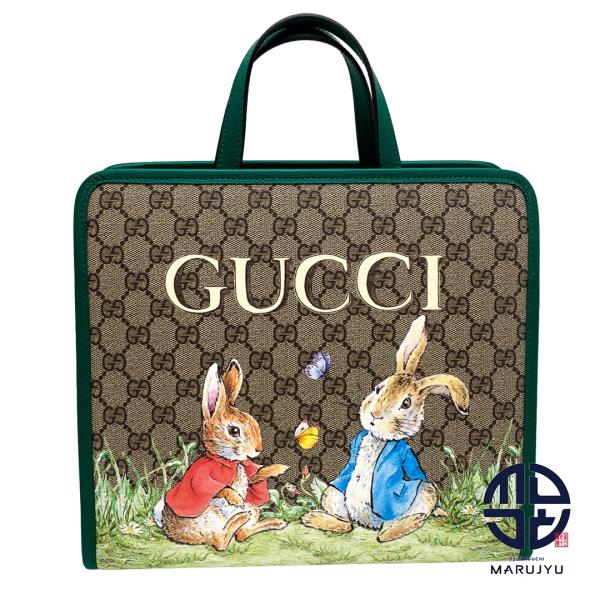 ☆ GUCCI トートバッグ ピーターラビットGGスプリーム 美品 未使用 ☆ GUCCI トートバッグ ピーターラビットGGスプリーム 美品 未使用
