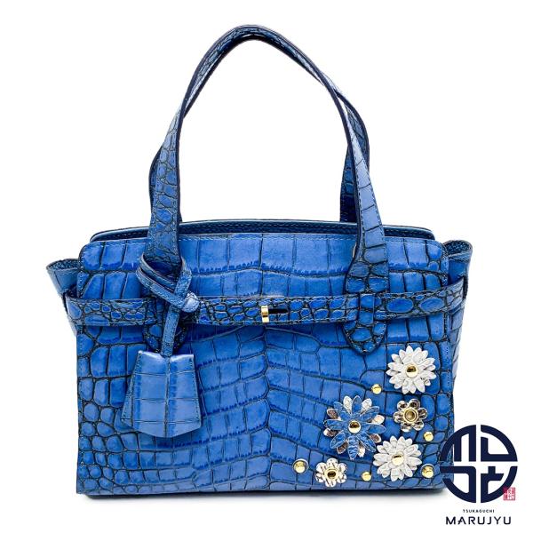LEATHER JEWELS レザージュエルズ ブルー系 青 フラワー 花 型押し風