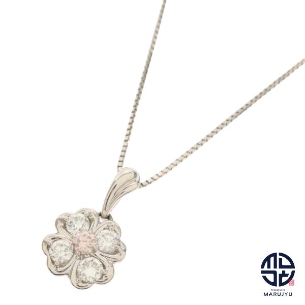 FANCY LIGHT ORANGY PINK】 Pt900/850/プラチナ ピンクダイヤ 0.107ct