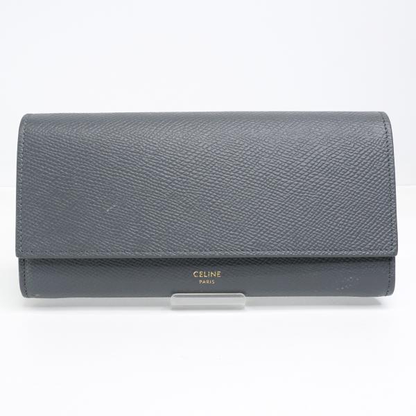 CELINE セリーヌ ラージフラップウォレット カーフスキン 長財布 CELINE セリーヌ ラージフラップウォレット カーフスキン 長財布