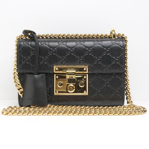 GUCCI（グッチ） パドロック チェーン ショルダーバッグ ブラック