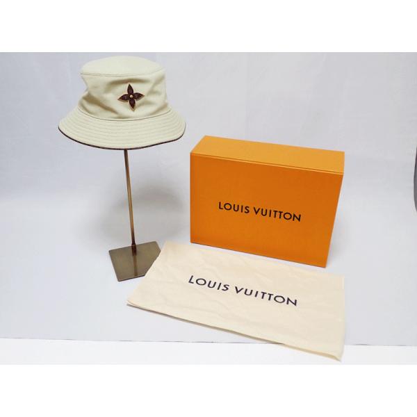 LOUIS VUITTON ハット ベージュ LOUIS VUITTON - ルイヴィトン LOUIS VUITTON バケットハット