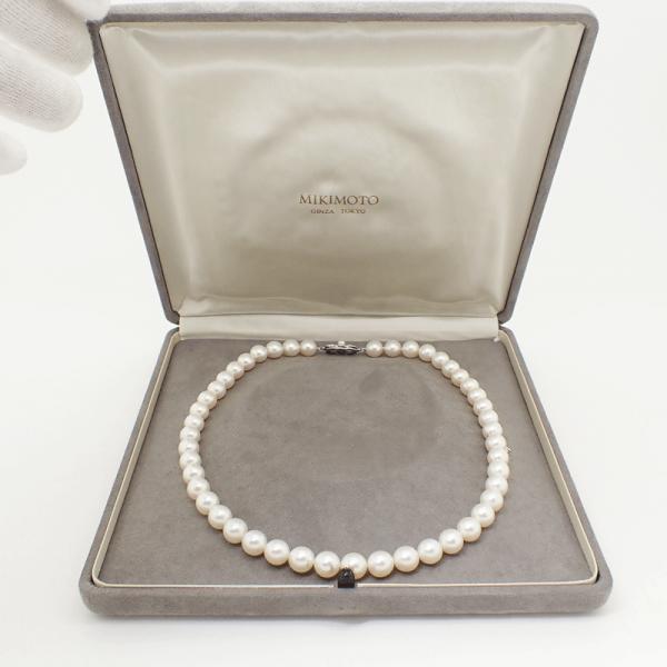 MIKIMOTO ミキモト K18WGクラスプ パールネックレス 8.5mm MIKIMOTO ミキモト K18WGクラスプ パールネックレス 8.5mm