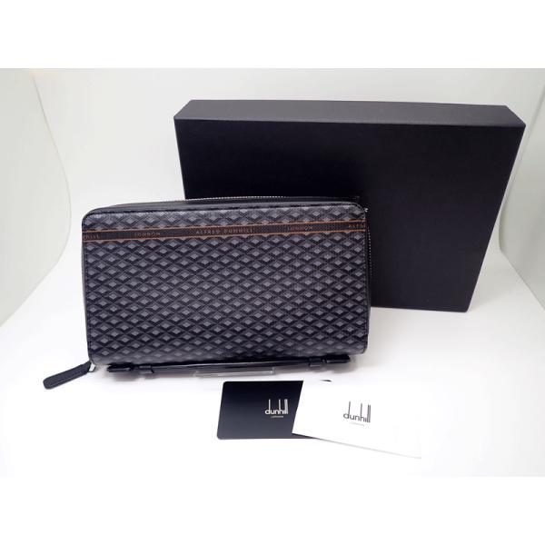 ダンヒル dunhill ラウンドファスナー オーガナイザー 長財布