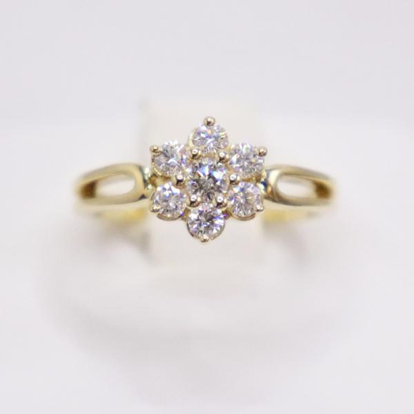 MIKIMOTO（ミキモト） K18YG ダイヤリング D0.34ct 日本サイズ約7号