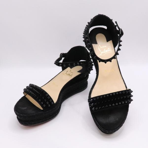 ルブタン マドモニカ ホワイト サンダル スパイク 37 ルブタン