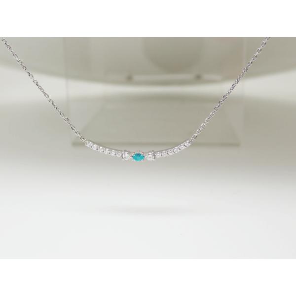 スタージュエリー Pt950 850 パライバトルマリン ダイヤ ネックレス POWER ON THE MOON PARAIBA TOURMALINE NECKLACE(1XN0698)Pt950