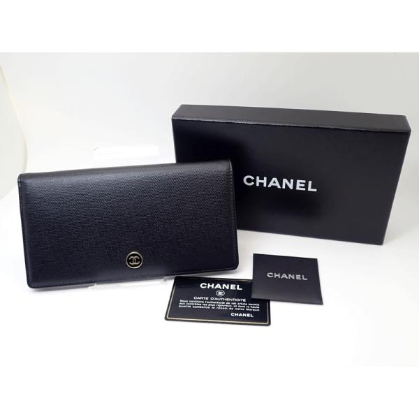 未使用 保管品】シャネル CHANEL ココボタン 長財布 黒 箱・ギャラン