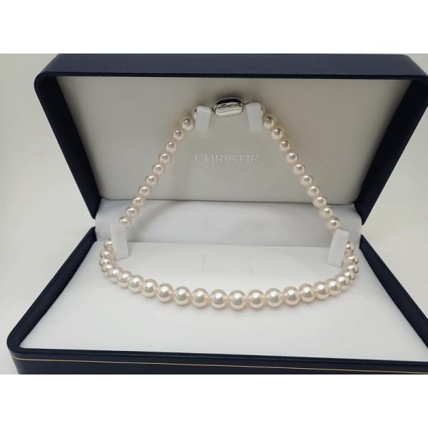 未使用保管品 オーロラ 天女 花珠ネックレス アコヤ 真珠 8.0mm-8.5mm