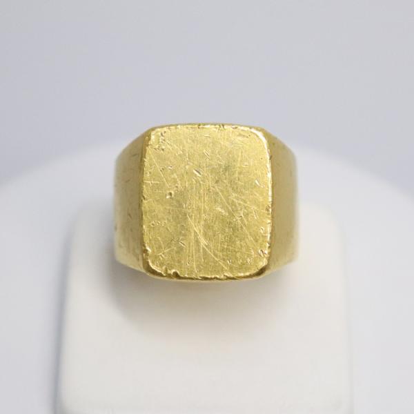 希少 K24 純金 リング 指輪 日本サイズ＃21.5号 重量約56.0g 印台 金