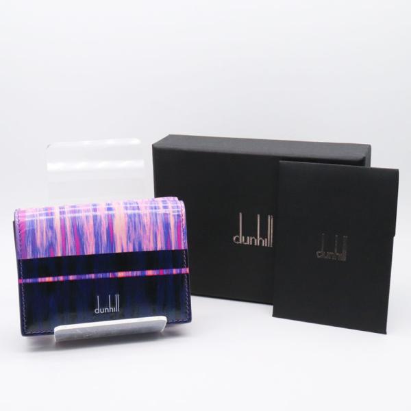 新品】ダンヒル dunhill コンパクトウォレット 530LILAC ライラック 三