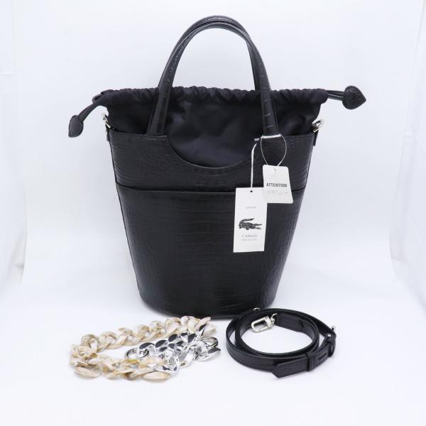 未使用 ZARMOI カイマン 3way ハンドバッグ ショルダーバッグ ブラック