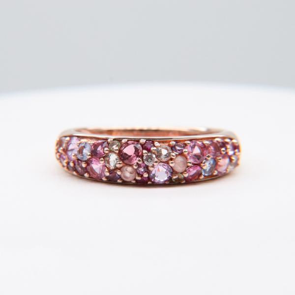 Bizoux（ビズー） K10PG マルチカラー ジュエル パヴェリング サクラ