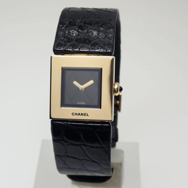 CHANEL マトラッセクロコダイルレザー 腕時計 CHANEL シャネル H0109 マトラッセ 腕時計 K18イエローゴールド