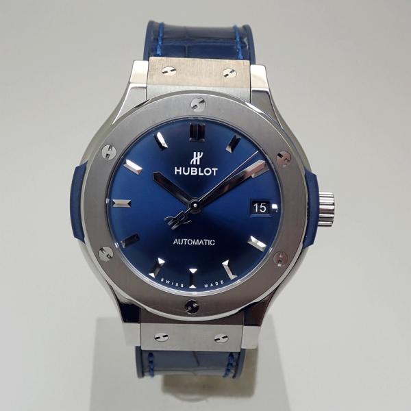 中古 ウブロ HUBLOT 565.NX.7170.RX ブルー ユニセックス 腕時計 ウブロ クラシック フュージョン チタニウム ブルー 565.NX.7170.RX