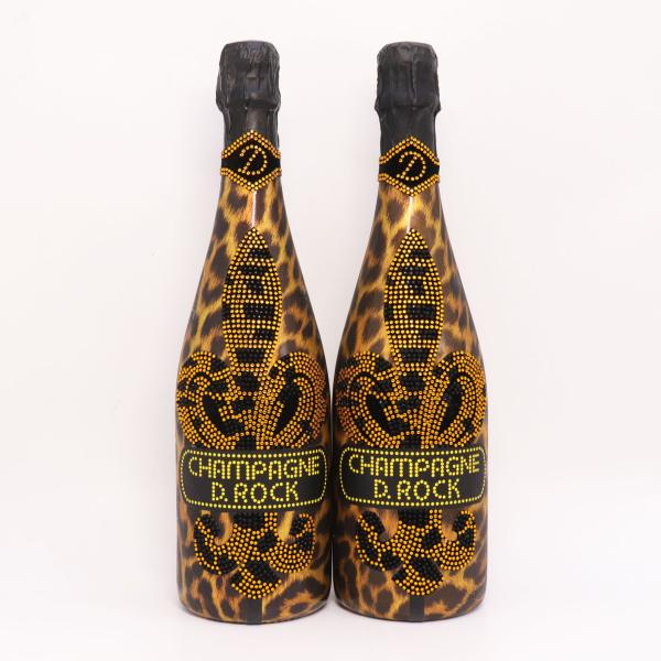 未開栓 2本☆光るシャンパン D.ROCK Leopard Luminous ディーロック