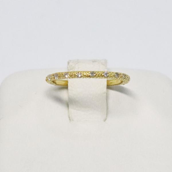 AYAMI jewelry アヤミジュエリー K18 エタニティ リング 0.10ct ＃3号 重量約0.8g 指輪 メレダイヤ アクセサリー 中古 送料無料！！