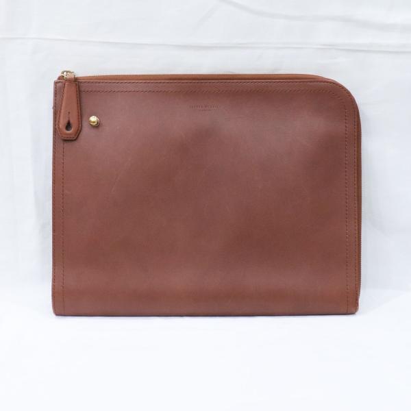 dunhill ダンヒル クラッチバッグ セカンドバッグ レザー ブラウン L字ファスナー メンズ 書類ケース bag DUKE デューク 中古 送料無料！！