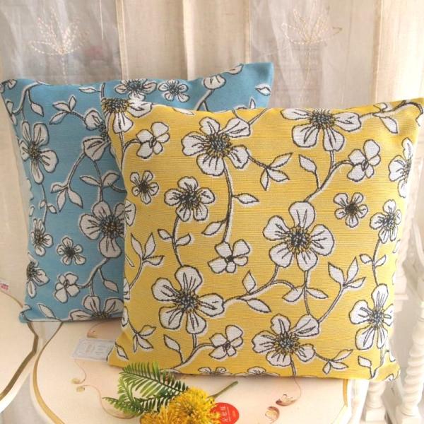 シェニールジャガード生地のやわらかな質感！ロッコ クッションカバー（中身別売り）【ブロッサム】　※メール便可