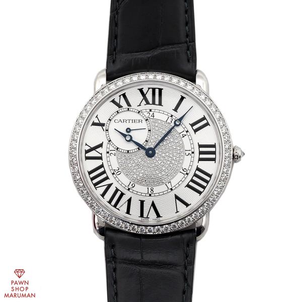 カルティエ CARTIER WD600251 ロンドルイ K18WG ダイヤベゼル 手巻き レディース _800507 カルティエ CARTIER WD600251 ロンドルイ K18WG ダイヤベゼル 手巻き