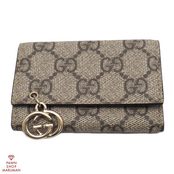 【新品同様】グッチ GGスプリーム 6連キーケース GGチャーム付き GUCCI（グッチ） GGスプリーム 6連キーケース GGチャーム付き 212111