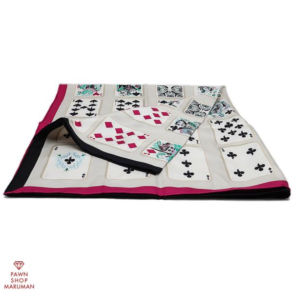 HERMES エルメス カレ：Jeu de Cartes 003169S 06 シルク100