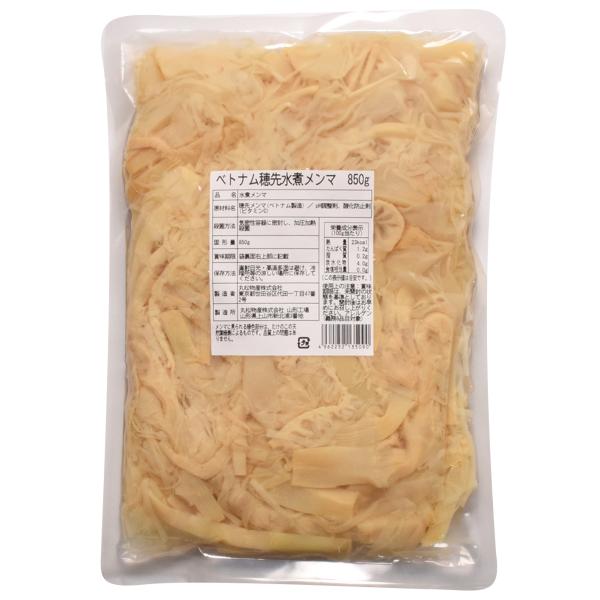 日本に輸入されるメンマ原料のほとんどが中国産の中、丸松物産は新産地・ベトナムの開拓に成功しました！可食部が長く見栄えのする穂先メンマです。水煮メンマなので、お好きな味付けにしてご賞味ください。＊内容量：850g ＊原材料名：穂先メンマ（ベト...