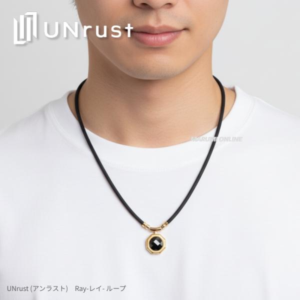 商品名：UNrust (アンラスト) Ray - レイ - ループ　販売名：磁気ループ　品番：UN-001　医療機器認証番号：303AGBZX00091A01　適応サイズ：N約47cm・L約52cmカラー　：ゴールド・シルバー・ブラックトッ...