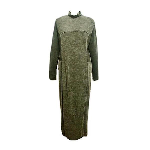 ワンピース 秋冬 ウール 長袖 9号 Mサイズ ブラウン 茶 ナイガイ シャバリエ レディースファッション ミセス 30代40代 Op40 Cha Marumi 通販 Yahoo ショッピング