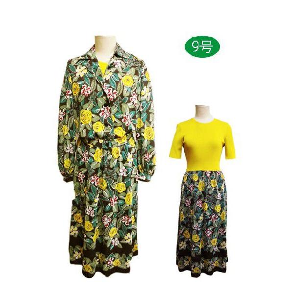 昭和レトロ セットアップ 9号 グリーン ナイガイ ゲイギブソン 花柄 春夏 レディースファッション R428 Tp Marumi 通販 Yahoo ショッピング