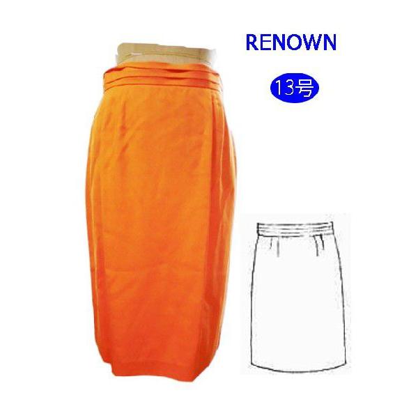 春夏 ミディアム丈 タイトスカート 13号 オレンジ レディレナウン 無地 Sk3018 Lady Marumi 通販 Yahoo ショッピング