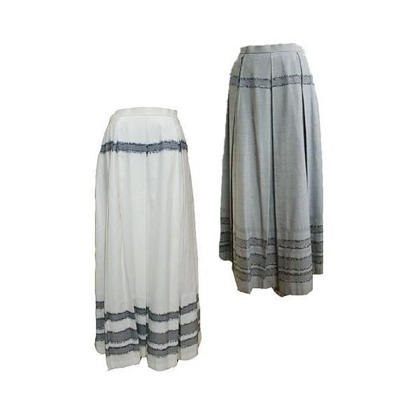ロングスカート プリーツスカート 9 11号 ウエスト66 69 白 グレー レナウン Renown 箱ヒダ レディースファッション 春夏 綿 Sk3100 Marumi 通販 Yahoo ショッピング
