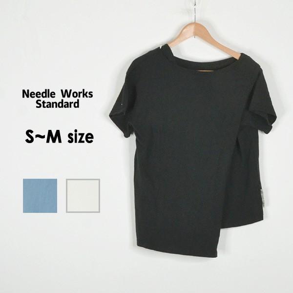 メール便可 ニードルワークススタンダード a Mmm アシンメトリーtシャツ レディース トップス 半袖tシャツ 無地 シンプル Needle Works Standard Marumiya World 通販 Yahoo ショッピング