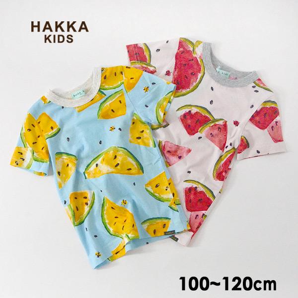 メール便可ハッカキッズ 12mm スイカプリント半袖tシャツ 100 1 キッズ トップス スイカ総柄 てんとう虫 カットソー Hakka Kids Marumiya World 通販 Yahoo ショッピング