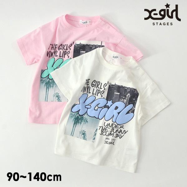エックスガールステージス 風景プリント半袖Tシャツ 女の子 おんなのこ 