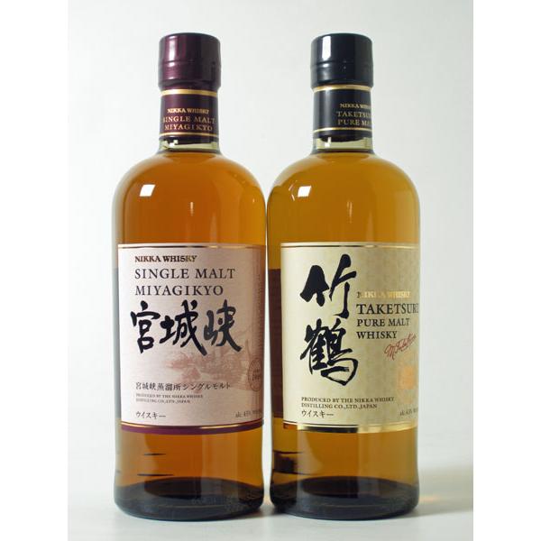 ウイスキー ウイスキーセット ニッカ竹鶴&宮城峡 2本セット : 酒の 