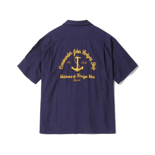 BUZZ RICKSON'S RICKSON'S / U.S. NAVY RAYON LINEN OPEN SHIRT with
