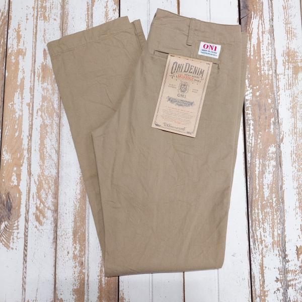 鬼デニム / チノパン 【ONI-718CH-KHB ベージュ】 : マルニジーンズ