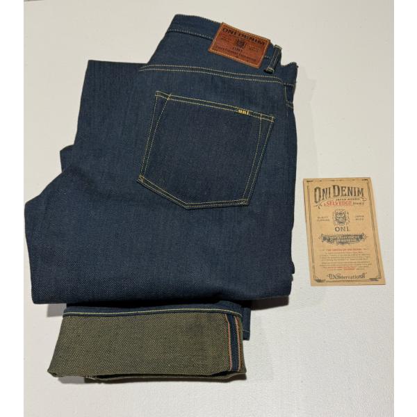 鬼デニム / 20ozシークレットデニム緯糸オリーブ ONI-822ZR-OLV