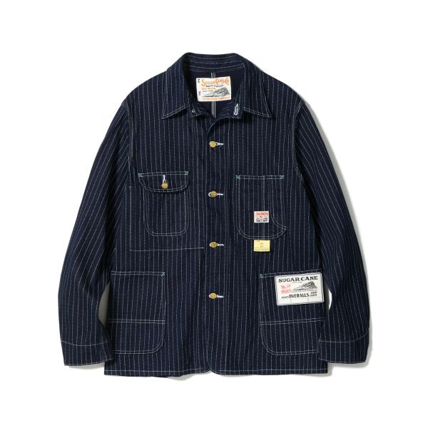 Sugar Cane Sterling ウールレザージャケット SUGAR CANE シュガーケーン / 9oz. WABASH STRIPE WORK COAT SC15658