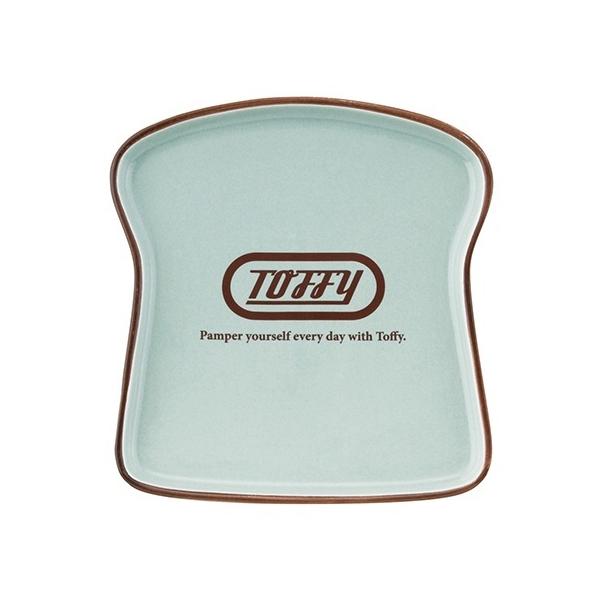Toffy 食パンプレート トースト型　かわいい　朝食　おしゃれ　飾っても　ピュアアクア　トースト皿　パン皿　小物入れにも